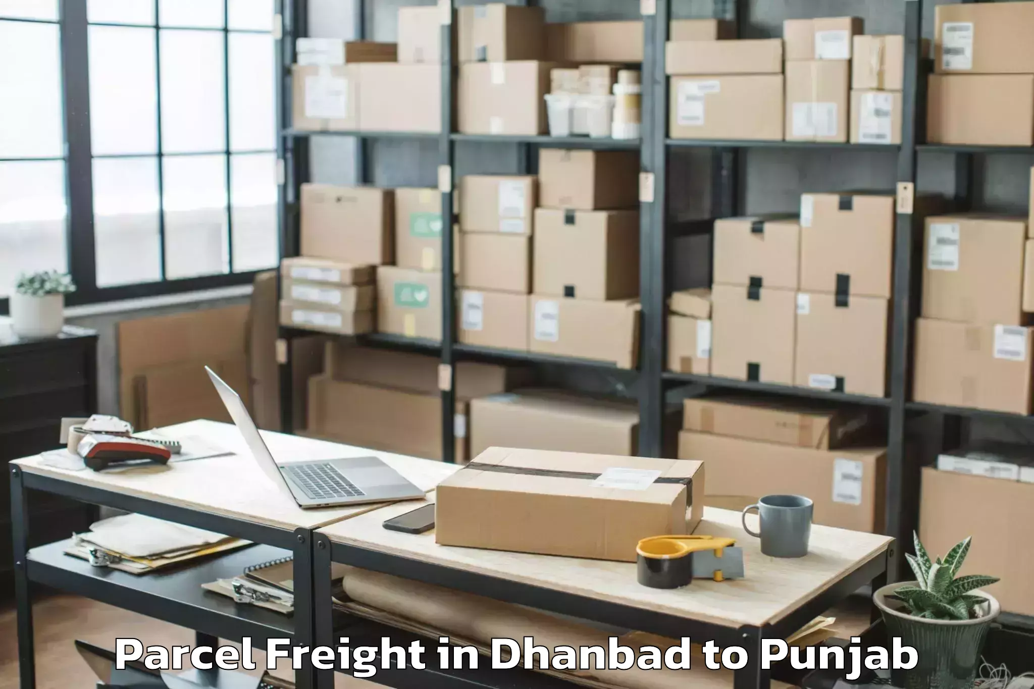 Hassle-Free Dhanbad to Adampur Jalandhar Parcel Freight